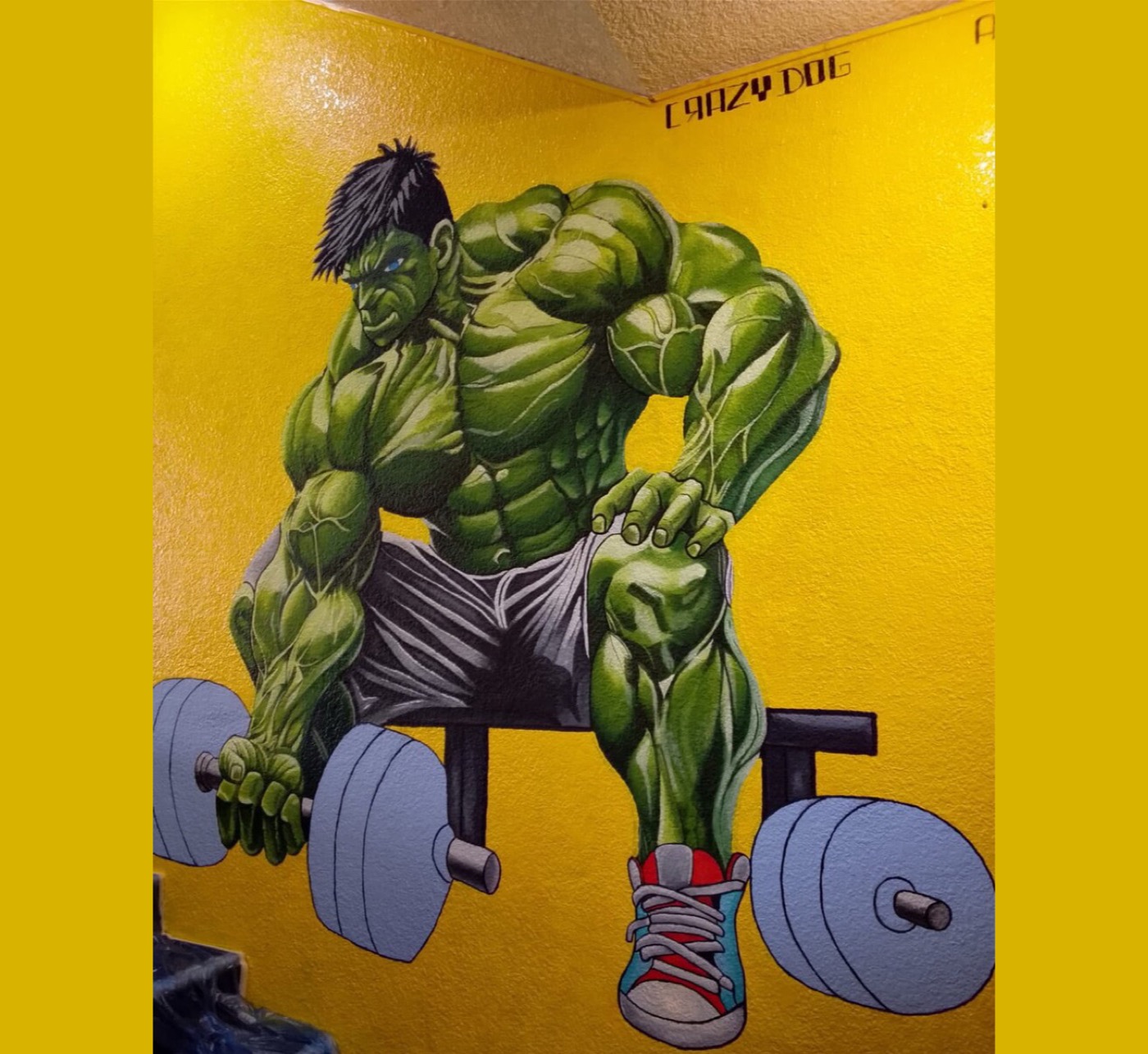 Mural de Adictos Gym Relax Center en Tumbaco